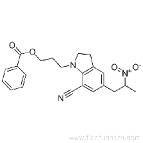 1-[3-(Benzoyloxy)propyl]-2,3-dihydro-5-(2-nitropropyl)-1H-indole-7-carbonitrile CAS 350797-56-7